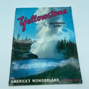 Vintage Yellowstone National Park Magazine Brochure Pamphlet
